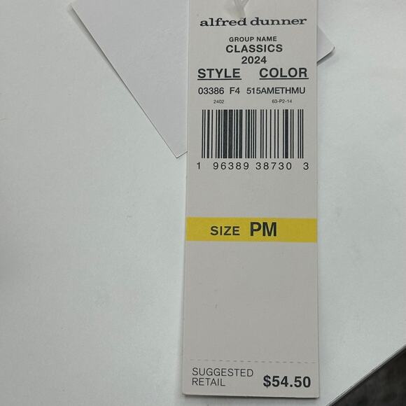 NWT Alfred Dunner Pink Metallic Scalloped Neck Sweater Womens Petite Size PM - Picture 6 of 9